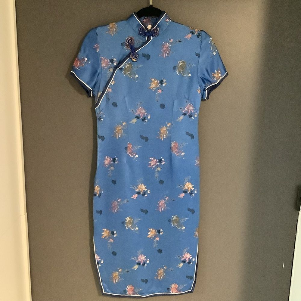 Vintage Asian‎ Blue Qipao